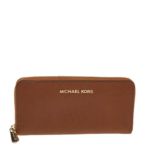 michael kors brown wallet|michael kors brown leather wallet.